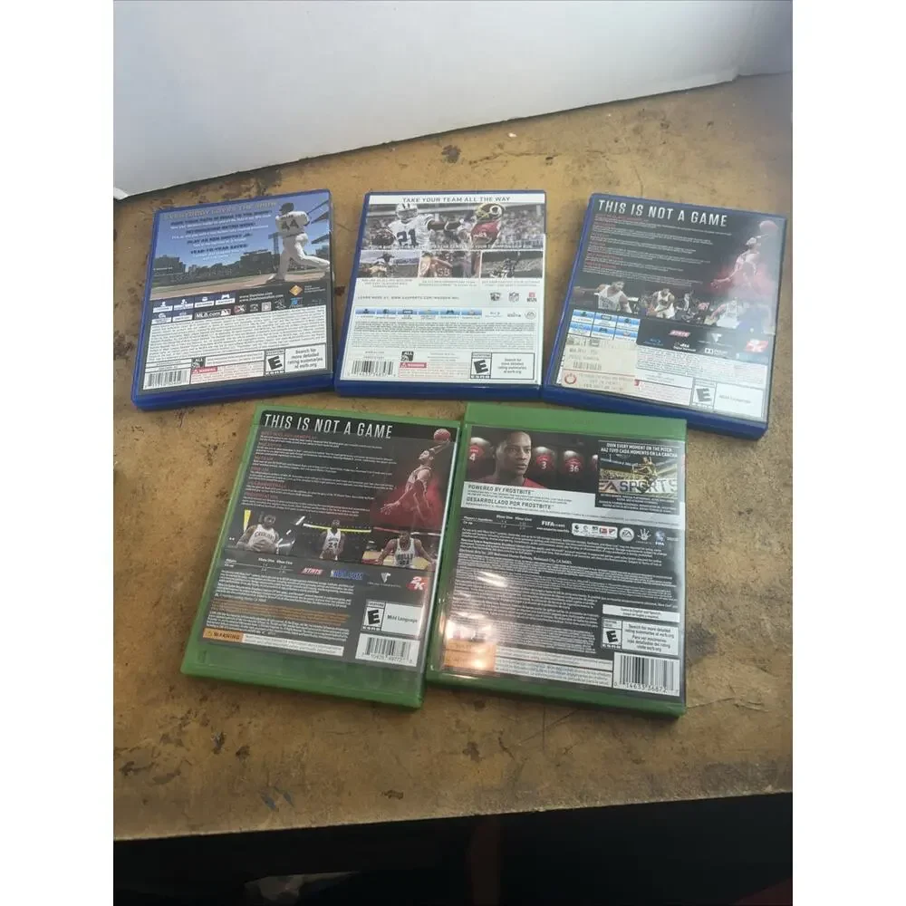 5 Game Bundle Lot PS4 Xbox One NBA 2k Madden FIFA MLB The Show 17